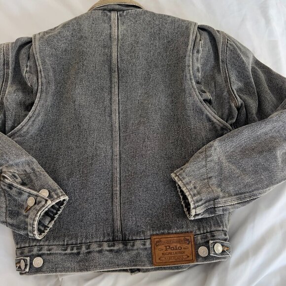 Vintage 1990 Polo Ralph Lauren Flannel Lined Denim Trucker Jacket - Picture 14 of 14